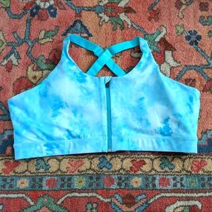 Earth Republic Evie Tie Dye Zip Front Sports Bra Size 2XL NWT